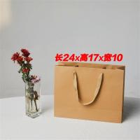 手提袋牛皮纸袋服装店袋子包装袋礼品袋印刷加厚纸质|牛皮纸[十个装] 43*32*14[横版]