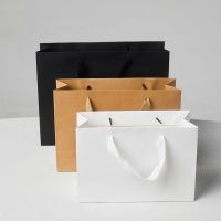 手提袋牛皮纸袋服装店袋子包装袋礼品袋印刷加厚纸质|混合色[十个装]备注颜色 32*25*11[横版]