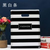 大中小号塑料礼品包装袋卡通饰品袋男女儿童服装手提袋子|黑白条(50个) 30*40cm