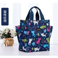 2020新款带水杯手提袋便当包妈咪包妈妈包外出大容量带饭包饭盒袋|可爱猫