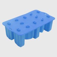 送家用自制雪糕模具硅胶冰格创意diy冰淇淋冰棒冰棍模型|12连雪糕模(蓝色)