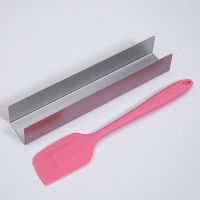 u形不粘曲奇饼干模 不粘u形面包模 diy蔓越莓饼干模具模具|淡粉色长款(加厚)送刮刀