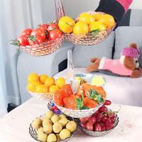 果盘零食客厅茶几创意时尚塑料多层水果盘家用新款糖果盘