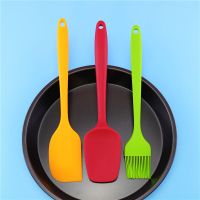 烘焙工具大号一体硅胶刮刀刮铲刮勺奶油抹刀厨房抹油刷烧烤抹油刷|随机色 大号一体硅胶(刮刀)