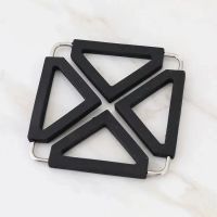 烫坏包换隔热垫硅胶家用厨房防滑加厚耐热防水烫锅碗盘餐桌垫|装[黑色] 百变硅胶垫[普通款]