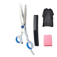 理发剪刀家用美发剪发套装打薄剪平剪牙剪儿童理发自己剪头发|升级:平+围布+海绵剪发梳