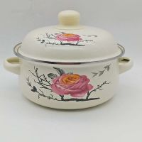 珐琅搪瓷锅宝宝辅食碗汤锅炖锅煮面锅燃气电磁炉通用|18cm意境搪瓷锅