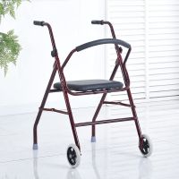 老人手推车座椅可坐可推小拉车四轮买菜助步折叠老年代步车|[简便款]助行器c