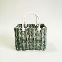 塑料编织筐购物篮采摘篮家居菜篮子沐浴洗澡篮手提篮子浴室收纳篮|出口橄榄绿小号篮子