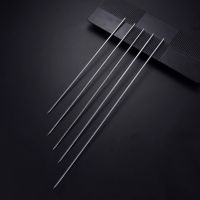 不锈钢木柄捞肉烧鸭猪皮插卤牛肉勾丁字挂钩子叉烧腊环松肉鹅尾针|36CM加粗叉烧针5支