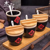 创意小字缸小酱缸缸小陶瓷调料调味缸陶瓷酒店辣椒盐缸