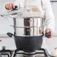 304不锈钢蒸格家用小奶锅辅食锅16cm蒸屉22迷你小奶锅蒸笼20笼屉