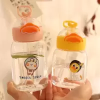 简约可爱吸管塑料杯便携大容量水杯迷你萌夏天ins少女