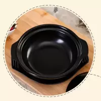 黄焖鸡煲仔饭豆腐煲茄子煲米线粉丝面浅口砂锅|[干烧锅无盖]550浅锅送托盘