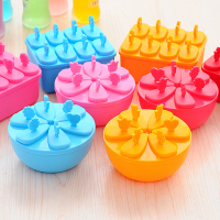 棒冰自制作冰棒冰棍盒冰格冰糕做冰淇淋模具带盖diy冰棒盒|圆形1个+方形1个 随机