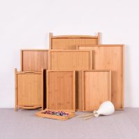 木质烧烤托盘长方形家用长方形竹制茶水杯茶盘托盘上菜实木头盘子