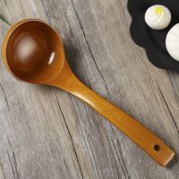 木勺火锅木质勺菜勺油勺弯柄盛汤木质长柄火锅勺