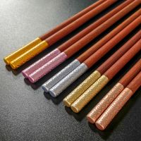 鸡翅木彩色筷子家用一人一筷家庭套装红檀实木质餐具