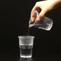一次性杯子塑料杯透明加厚航空杯水杯中小号茶杯口杯家用商用