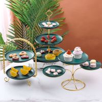 欧式客厅茶几水果盘多层婚庆活动蛋糕点心架下午茶干果甜品架摆台