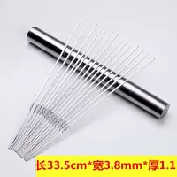 不锈钢烧烤签子304扁签加厚35cm家用羊肉串铁仟烤肉钢签工具全套