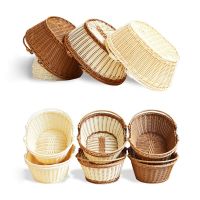 田园藤编收纳筐收纳篮购物篮小竹篮礼品篮柳编水果篮手提买菜篮子