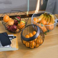 铁艺水果篮沥水时尚客厅茶几果盘家用创意零食盆收纳篮欧式水果盘