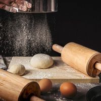 实木擀面杖走棰大号家用赶面棍不粘滚轴擀面棒烘培工具压面棍油锤