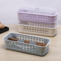 厨房筷子盒塑料家用防尘筷笼架筒刀叉勺子吸管带盖沥水餐具收纳盒