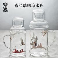 玻璃彩绘冷水壶家用大容量耐高温凉白开水瓶果汁壶创意水杯