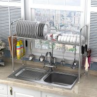 不锈钢放碗架水槽沥水篮厨房架子置物架用品水池洗碗槽收纳架新款