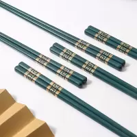 陶瓷筷子祖母绿筷子家用防霉耐高温易清洗王绿套装