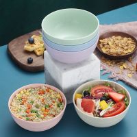 jiayue米饭碗成人大号家用小麦秸秆餐具创意塑料防摔可爱学生大碗