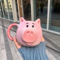 ins猪猪马克杯同款猪脸陶瓷杯猪头咖啡杯少女可爱水杯