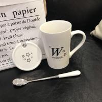 创意陶瓷杯马克杯带盖勺情侣杯喝水杯茶杯大容量杯子咖啡杯牙刷杯