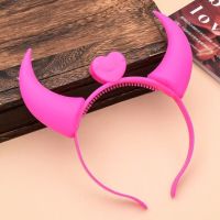 发光牛角头箍发夹头饰闪光扫码礼品夜市发箍玩具