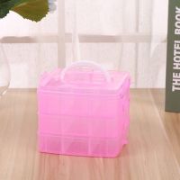 透明乐高收纳箱多层可拆卸手提组装积木玩具储物整理箱塑料收纳盒