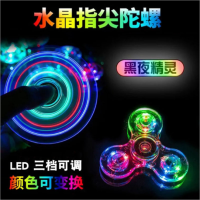 买二送一减压发光指尖陀螺创意儿童玩具手指陀螺解压陀螺