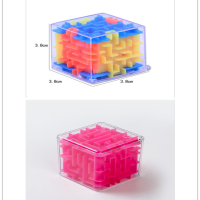 儿童走珠3d立体魔方智力球 四方迷宫魔方迷宫球 六面闯关玩具