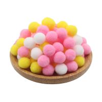 高弹彩色毛毛球diy幼儿园儿童手工制作材料毛球项圈小毛球毛球画