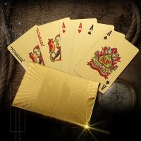 黄金扑克金色防水炫酷土豪金黄色金扑克学生