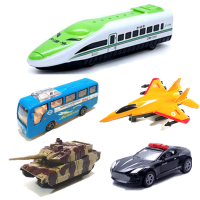 大号儿童回力玩具车小汽车惯性大巴车飞机战斗机坦克火车警车套装