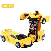 儿童惯性玩具车金刚5 男孩宝宝一键变形小汽车模型撞击越野警赛车