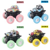 小火车惯性车四驱越野车玩具车轨道儿童模型车避震抗耐摔技