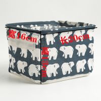 布艺篮子收纳筐手提防水洗浴篮杂物筐桌面收纳篮棉麻篮子置物筐