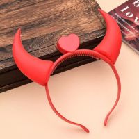 发光牛角头箍发夹头饰闪光扫码礼品夜市发箍玩具