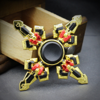 指尖陀螺荣耀金属儿童玩具成人男孩手指陀螺减压指间陀螺持久|吕布末日机甲