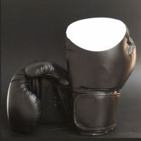 拳套拳击手套成人散打格斗泰拳搏击训练打沙袋手套青少年拳击|成人(封白)黑色 1副拳套+1副绷带(3米*2条)