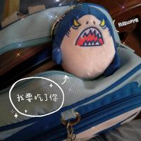 ins毛绒同款鲨鱼书包钥匙扣钥匙链玩偶挂件饰品可爱情侣生日礼物