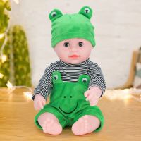 发声软胶娃娃女孩过家家仿真儿童早教婴儿会说话睡觉抱玩具|50厘米[光头青蛙光头女] 眨眼娃[会发声][加1套换装衣服]